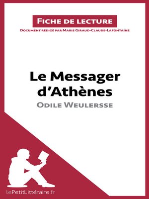 cover image of Le Messager d'Athènes d'Odile Weulersse